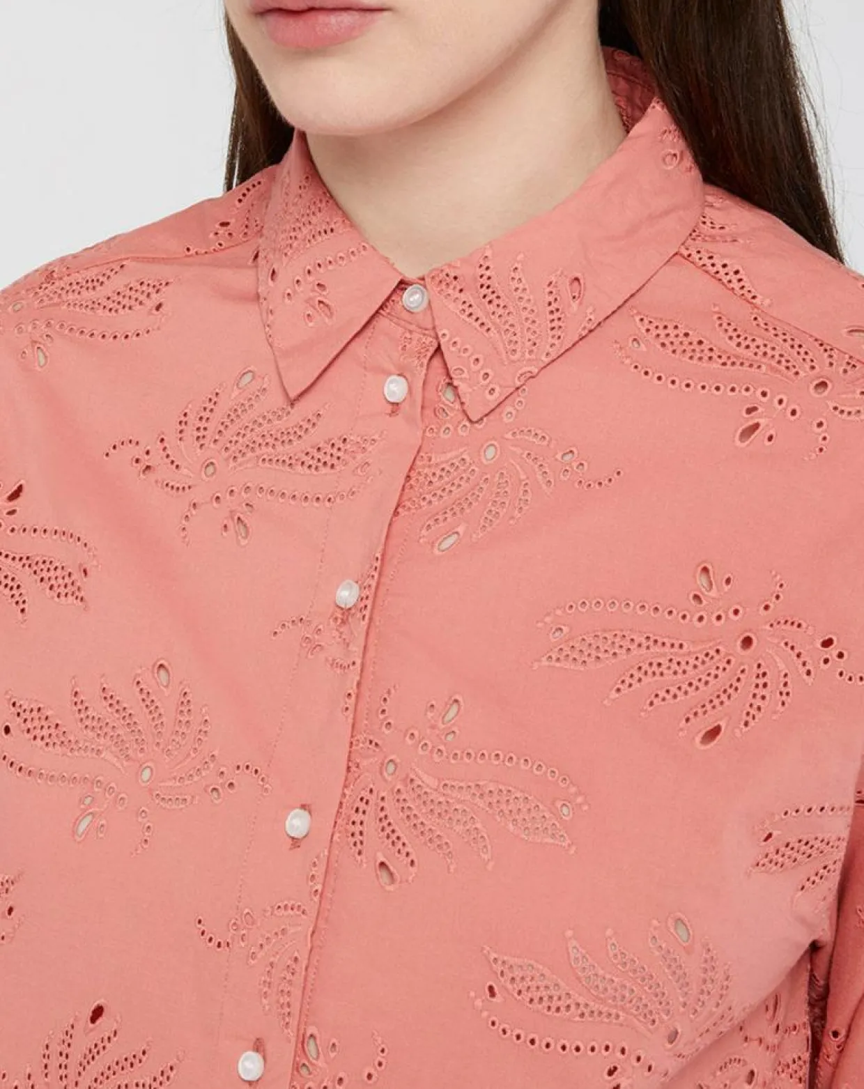 Femme Galeries Lafayette Chemises^Chemise Ebrizia brodée ajourée bois de rose