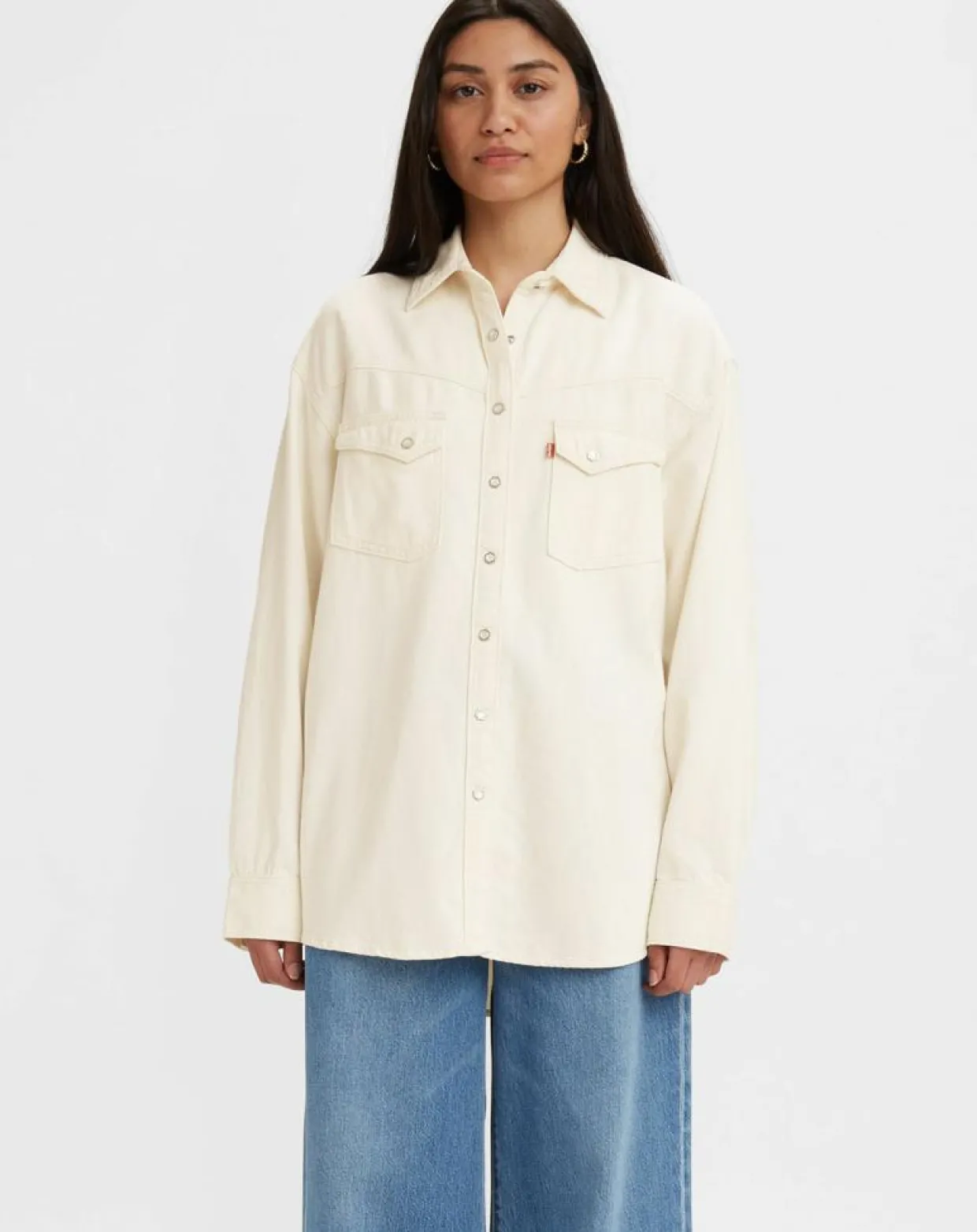 Femme Levi's® Chemises^Chemise en Coton & Chanvre Dorsey XL oversize Western écrue