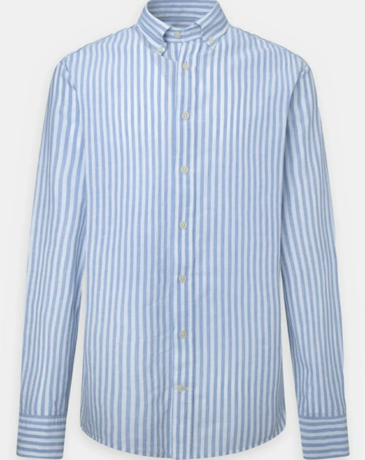 Chemise en Coton & Lin Slim Fit à rayures bleu/blanc-Hackett London Best