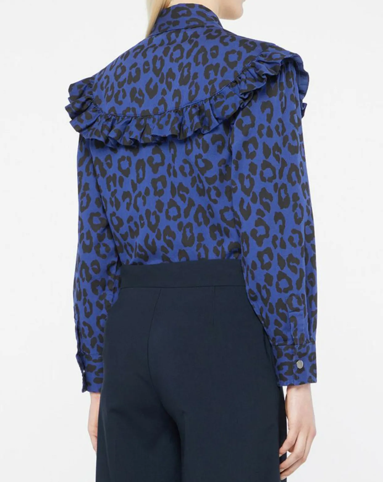 Chemise en Coton bio Candy imprimé léopard bleu/noir-Galeries Lafayette Online