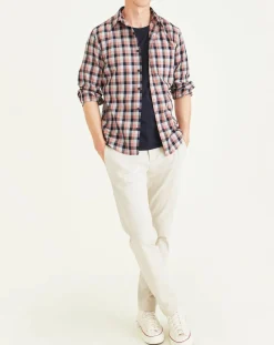 Homme Dockers Chemises^Chemise en Coton Bio Slim Alpha Icon à carreaux rouge/bleu/blanc