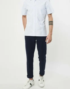 Homme Hackett London Chemises^Chemise en coton épais Slim Fit Bat Oxford à rayures bleu ciel
