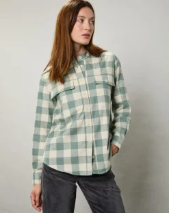 Chemise en Flanelle Claudius à carreaux verte-Hartford Hot