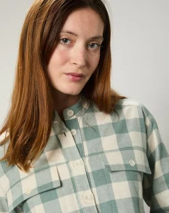 Chemise en Flanelle Claudius à carreaux verte-Hartford Hot