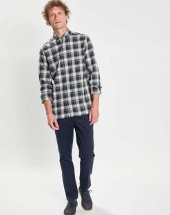 Chemise en Flanelle Héritage Tartan Ecosse vert/bleu-Hackett London Hot