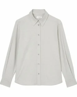 Chemise en Flanelle manches ballons gris clair-Marc O'Polo Online