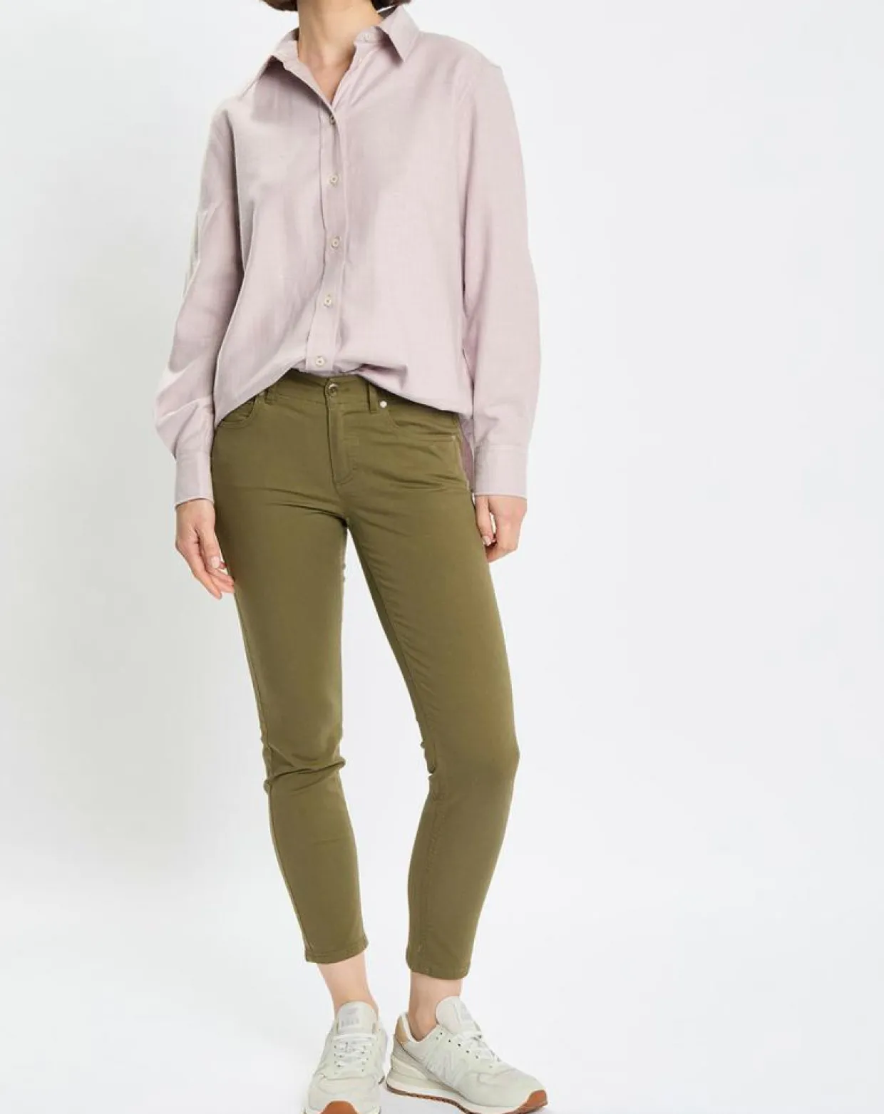 Chemise en Flanelle manches ballons violet clair-Marc O'Polo Sale