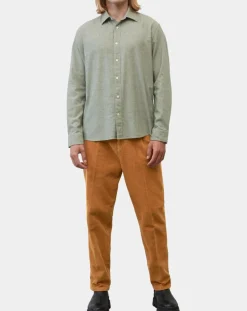 Chemise en Flanelle Regular Fit micro carreaux verte-Marc O'Polo Hot