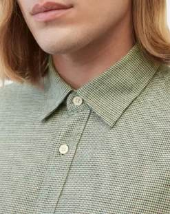 Chemise en Flanelle Regular Fit micro carreaux verte-Marc O'Polo Hot