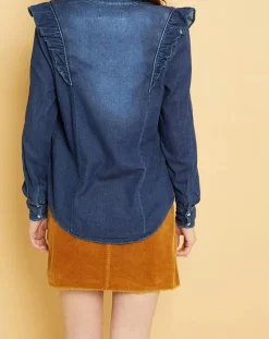 Femme Acquaverde Chemises^Chemise en jean Blue Gilda aged wash