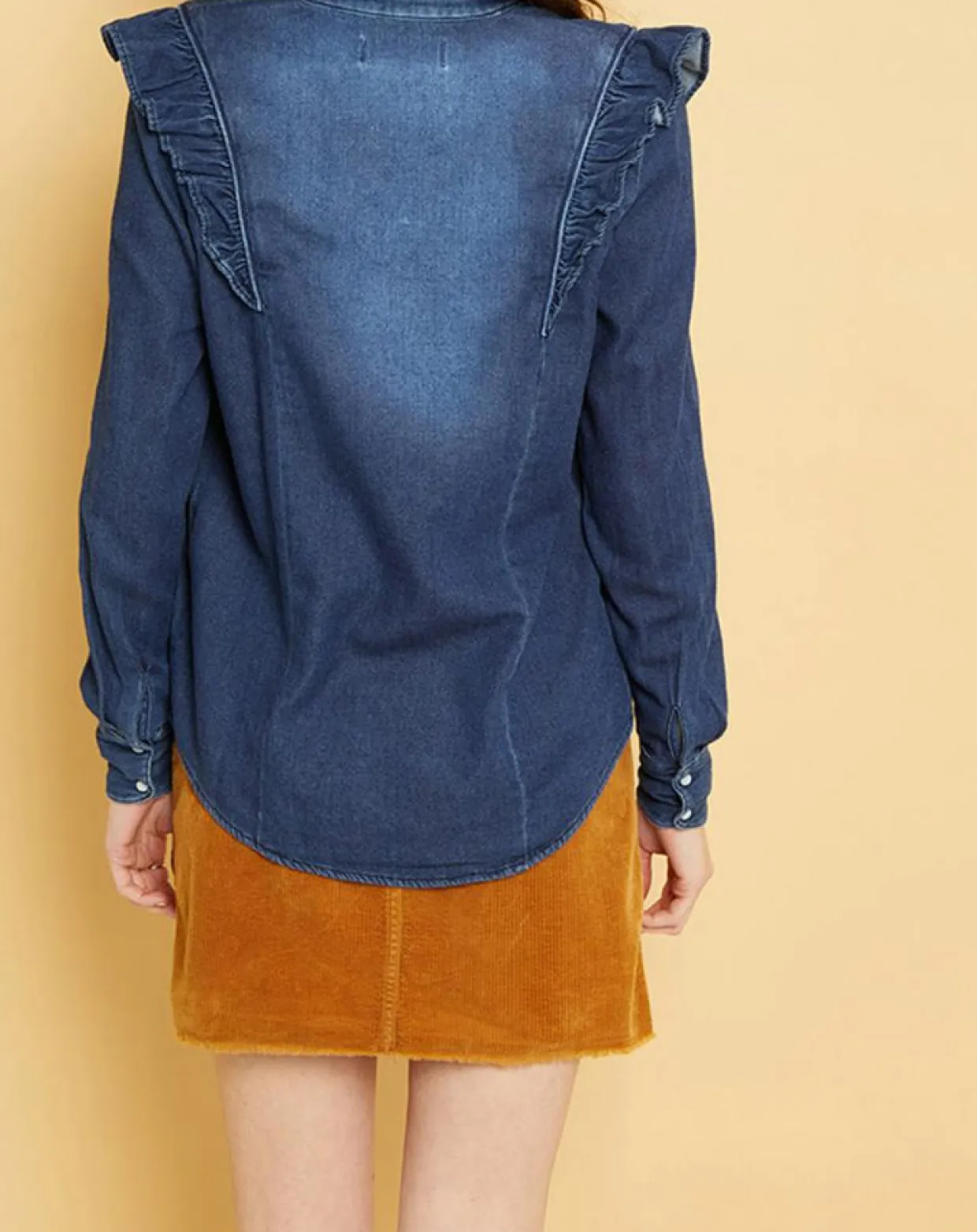Femme Acquaverde Chemises^Chemise en jean Blue Gilda aged wash