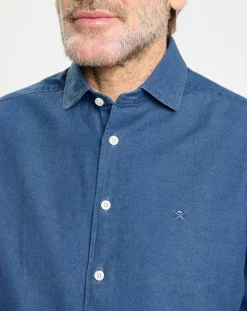 Chemise en Jean Slim Fit bleu moyen-Hackett London Outlet