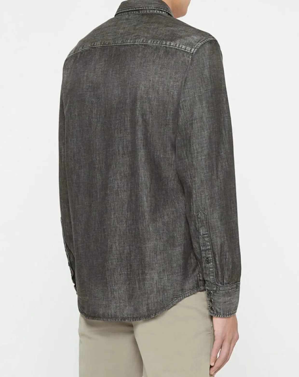 Chemise en Jean Slim Fit gris foncé-Replay Best