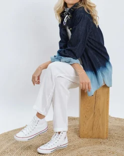 Femme Lauren Vidal Chemises^Chemise en Jean Store bleue