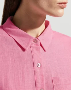 Femme Garance Paris Chemises^Chemise en Lin mélangé Leane rose vif