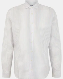 Chemise en Lin mélangé Regular Fit à rayures bleu clair/rose-Hackett London Outlet