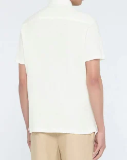 Homme Hackett London Chemises^Chemise en Lin mélangé Slim Fit Polo Piqué écrue