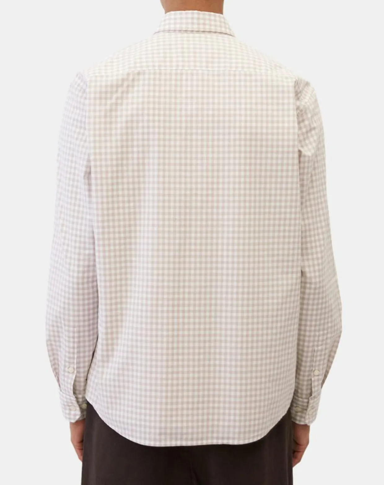Homme Marc O'Polo Chemises^Chemise en Popeline 100% Coton Bio Regular Fit vichy blanc/beige