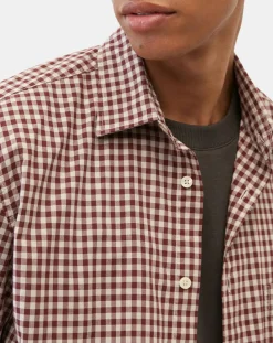 Homme Marc O'Polo Chemises^Chemise en Popeline 100% Coton Bio Regular Fit vichy blanc/rouge