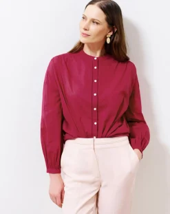 Chemise en Popeline Clarisse groseille-Caroll Best