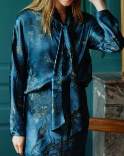 Femme Lauren Vidal Chemises^Chemise en Soie mélangée Moon kyoto
