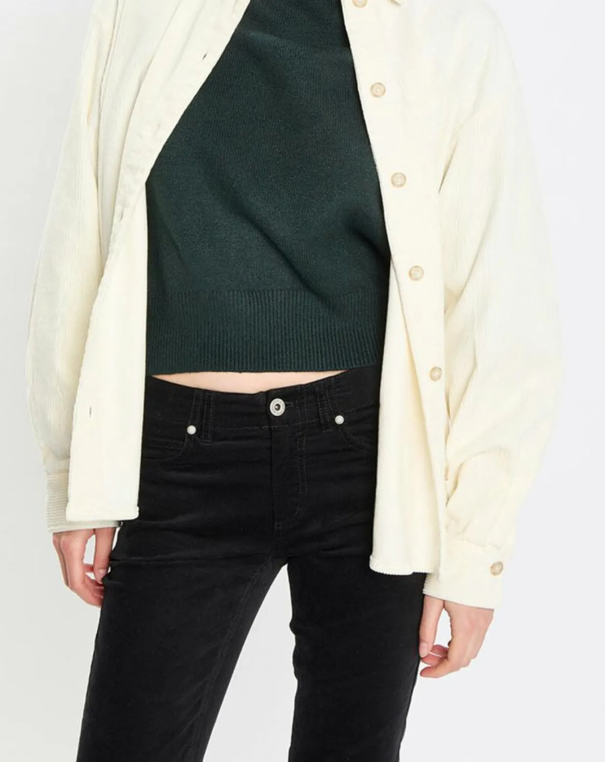 Femme Marc O'Polo Chemises^Chemise en Velours côtelé écrue