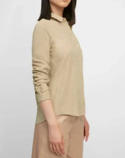 Femme Marc O'Polo Chemises^Chemise en Velours côtelé fin Milleraies beige