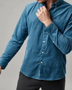 Chemise en Velours côtelé Milleraies bleue-Marc O'Polo Hot