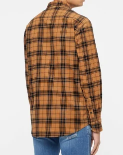 Homme Replay Chemises^Chemise en Velours Regular Fit Basic à carreaux marron/noir