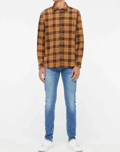 Homme Replay Chemises^Chemise en Velours Regular Fit Basic à carreaux marron/noir