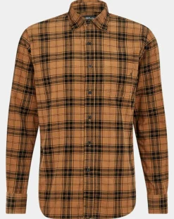 Homme Replay Chemises^Chemise en Velours Regular Fit Basic à carreaux marron/noir