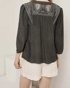 Chemise fluide 100% Bambou Rose noir délavé-See u Soon Online