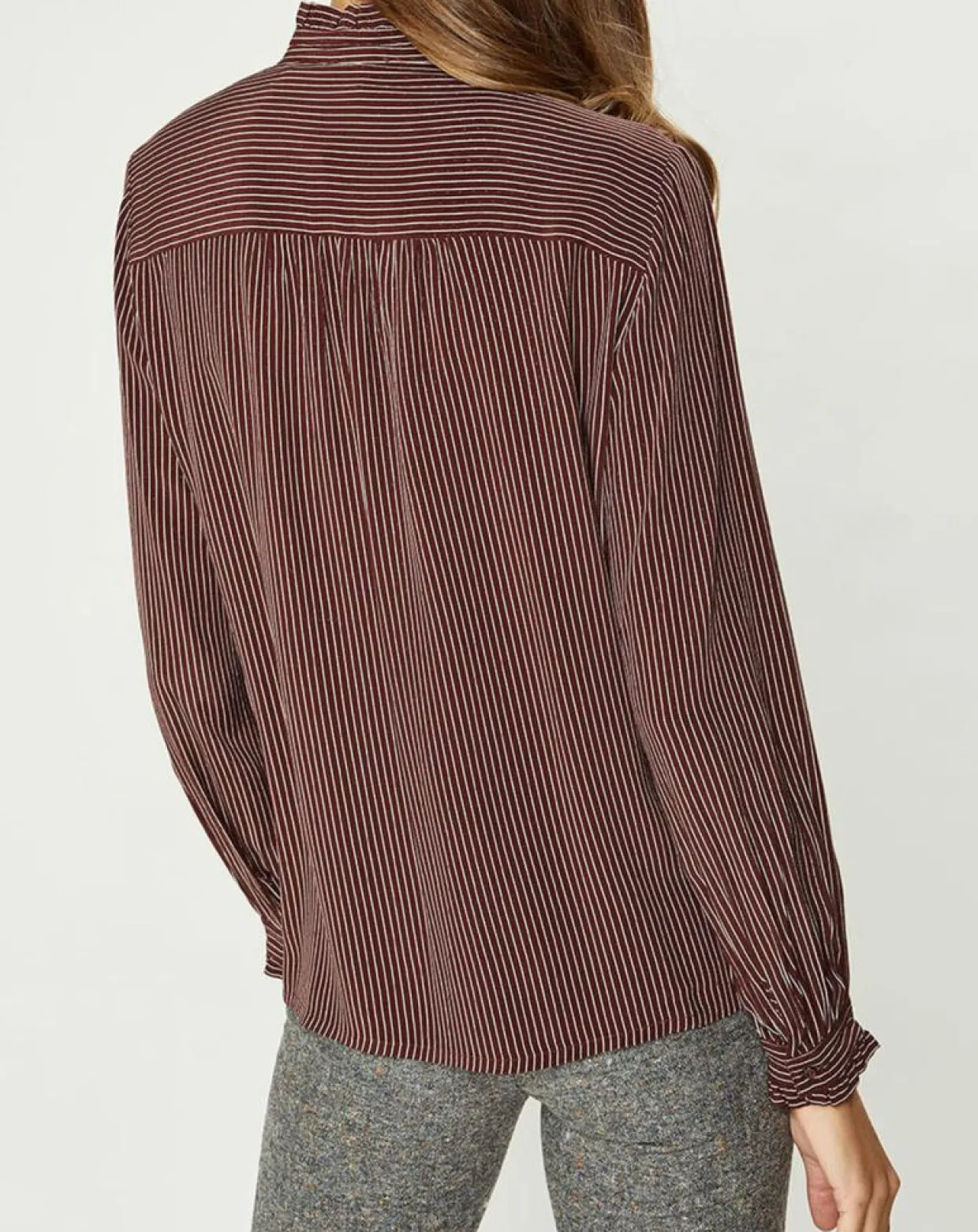 Chemise fluide col lavallière Gemma marron-Galeries Lafayette Hot