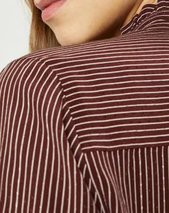 Chemise fluide col lavallière Gemma marron-Galeries Lafayette Hot
