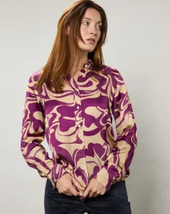 Femme Hartford Chemises^Chemise fluide Coraz imprimée violette