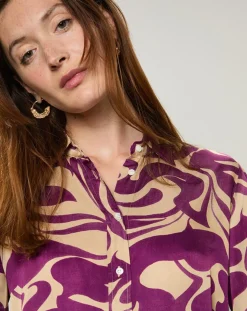 Femme Hartford Chemises^Chemise fluide Coraz imprimée violette
