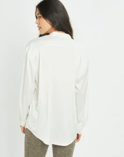 Chemise fluide satinée Jena écrue-Lauren Vidal