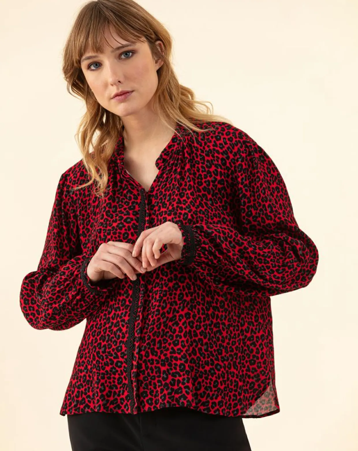 Femme Indies Chemises^Chemise Gael leo rouge