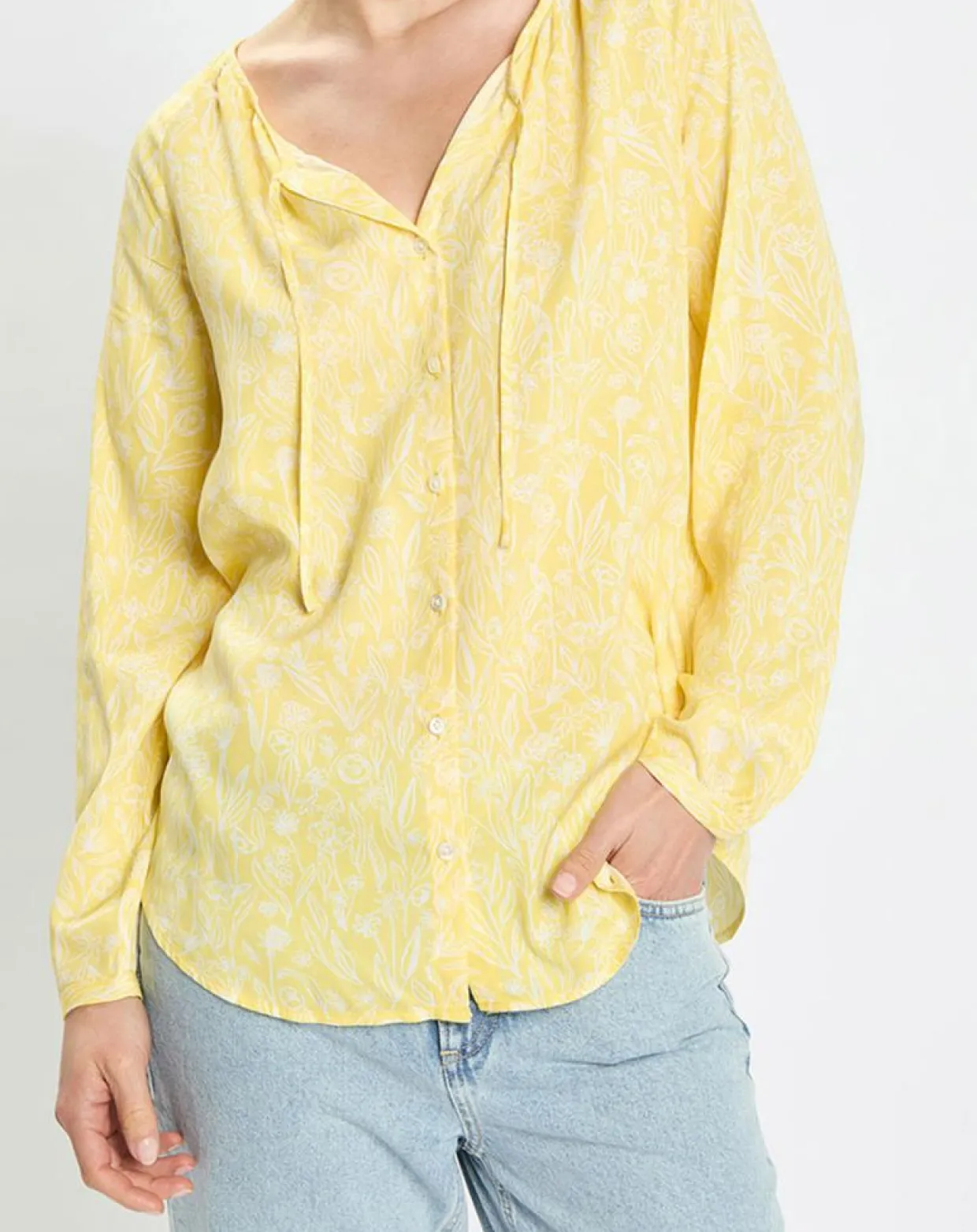 Chemise imprimé floral jaune-Marc O'Polo Best
