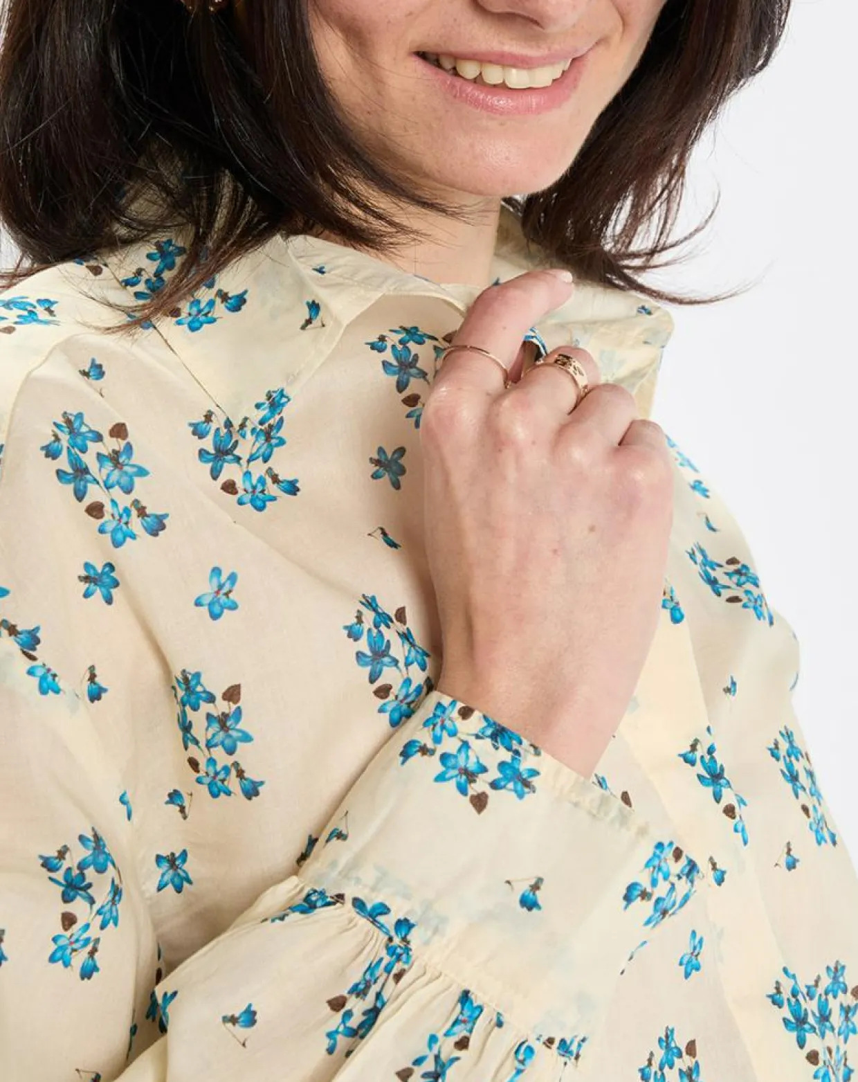Femme Marc O'Polo Chemises^Chemise imprimée blanc/bleu