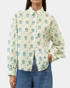 Femme Marc O'Polo Chemises^Chemise imprimée blanc/bleu