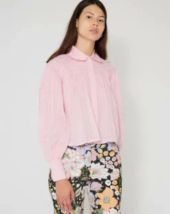 Chemise large Bridgerton rose poudre-Manoush New