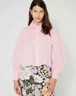 Chemise large Bridgerton rose poudre-Manoush New