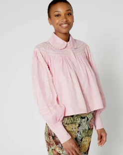 Chemise large Bridgerton rose poudre-Manoush New