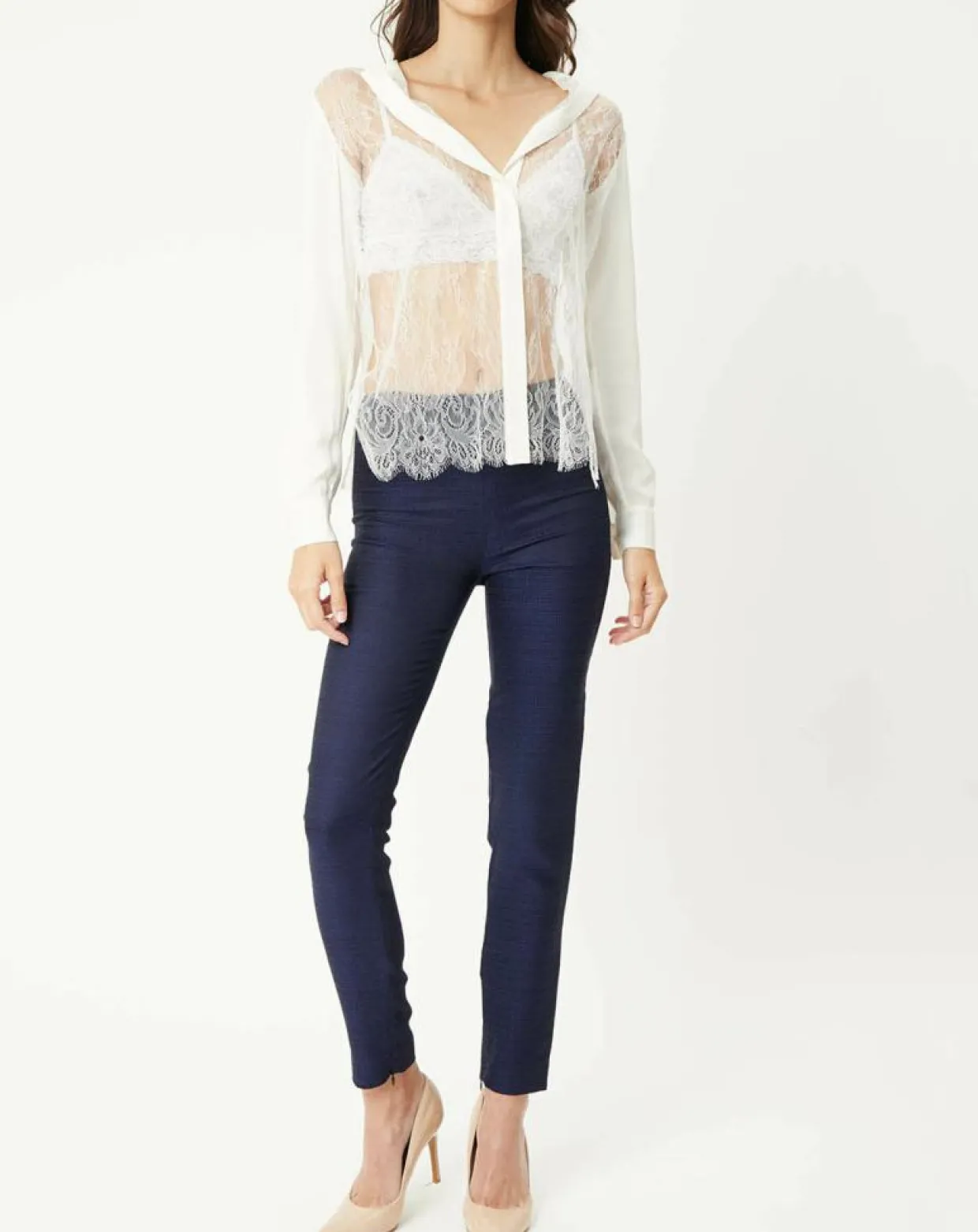 Femme La Perla Chemises^Chemise Leisuring en dentelle ivoire