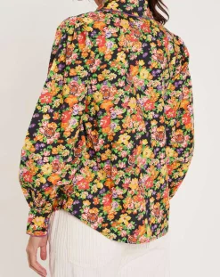 Chemise Liberty Fauve imprimée noir/multicolore-Manoush Sale