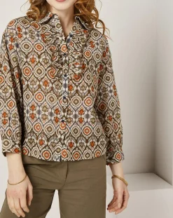 Femme See u Soon Chemises^Chemise Lisa imprimée marron/multicolore