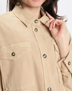 Femme Marc O'Polo Chemises^Chemise longue Overshirt Loose beige