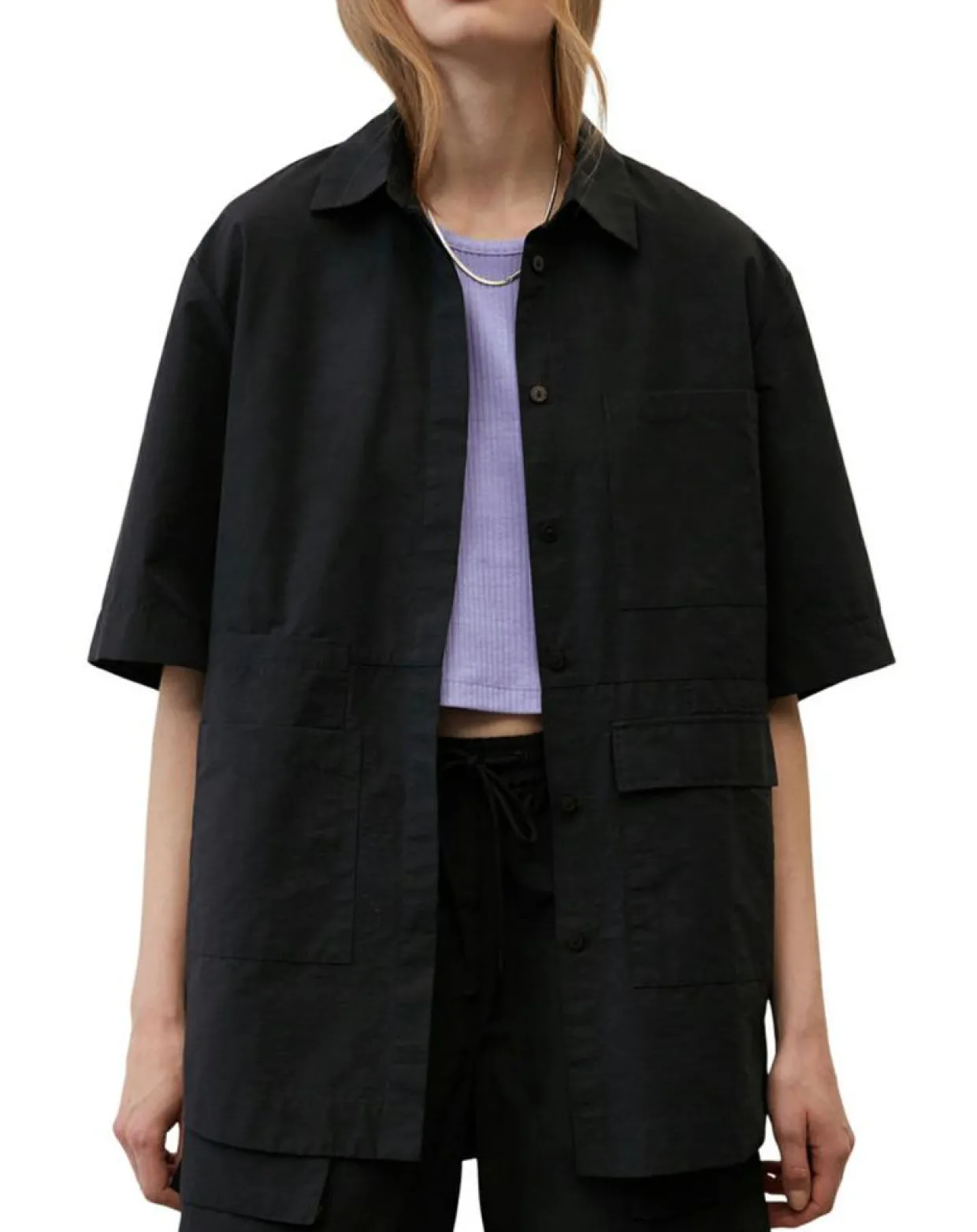 Chemise manches larges poches noire-Marc O'Polo Best