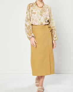 Chemise manches longues à Fleurs beige/écru-Esprit New
